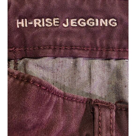 American Eagle maroon hi-rise jegging Size 4 - Picture 5 of 6